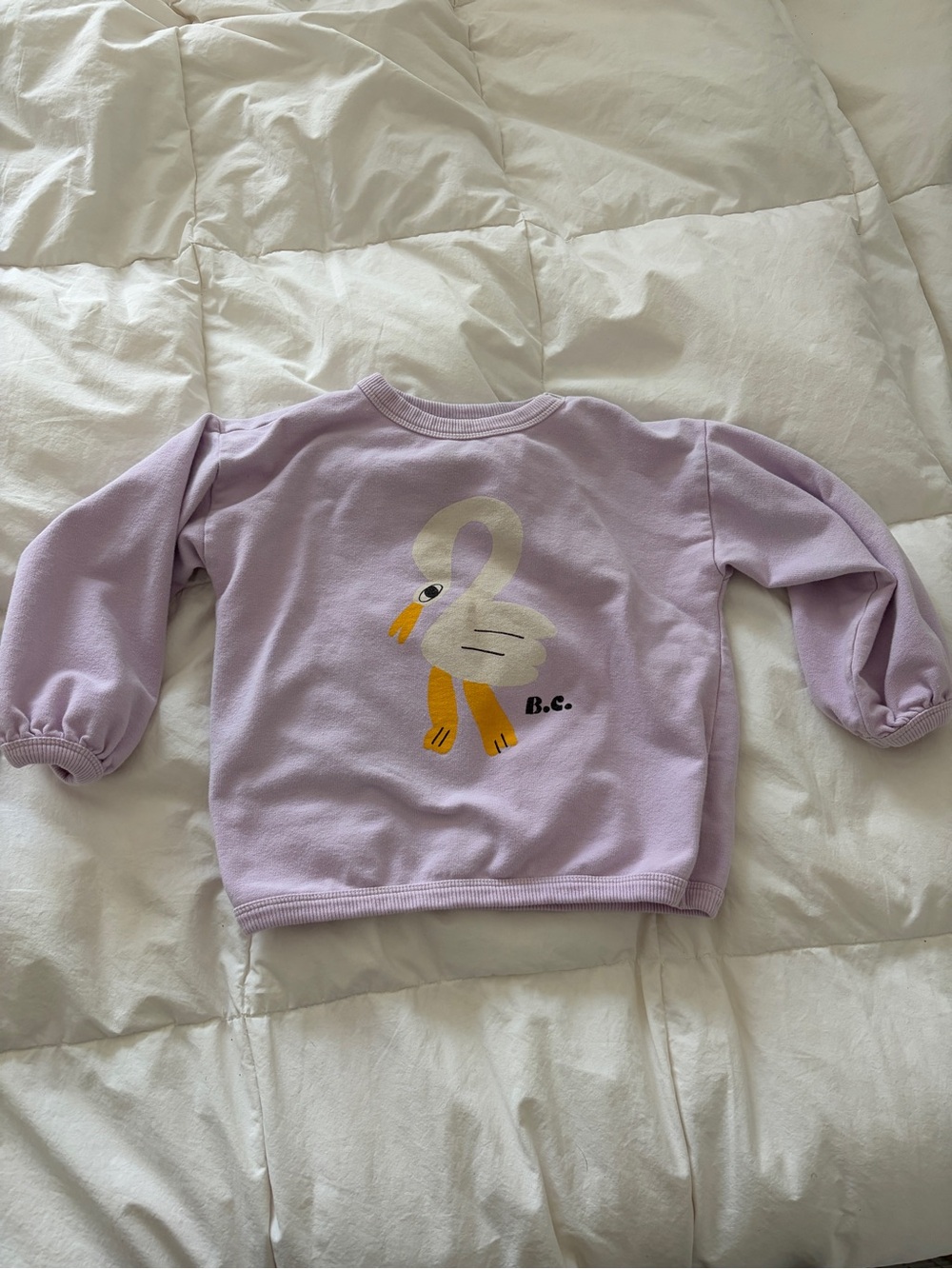 Bobo Choses Lilac Swan Goose Sweatshirt